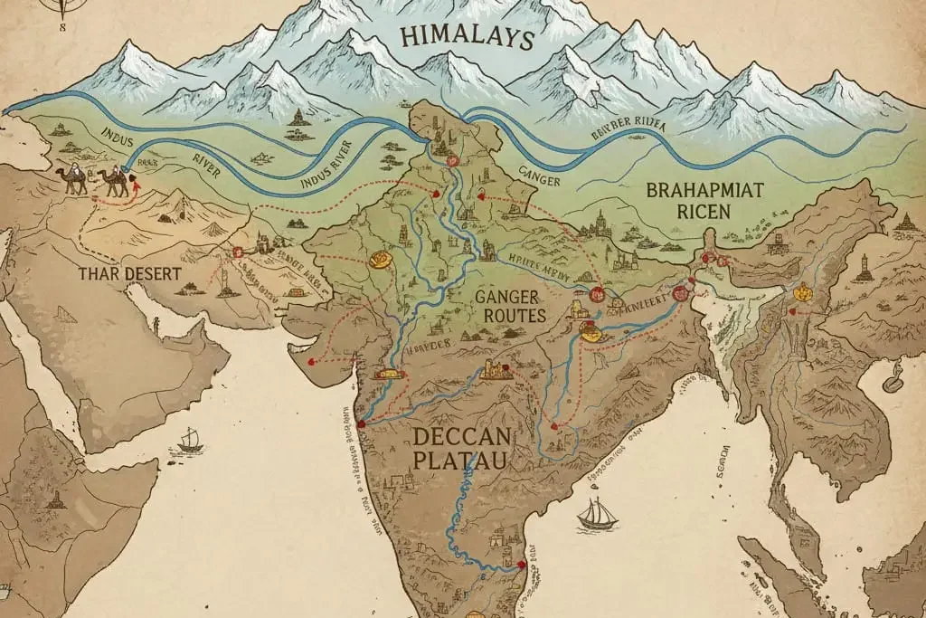 ಭಾರತದ ಇತಿಹಾಸದ ಮೇಲೆ ಭೂಗೋಳದ ಪ್ರಭಾವ